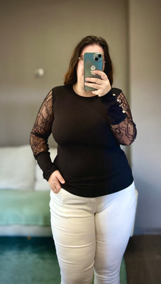 Teeshirt à dentelles