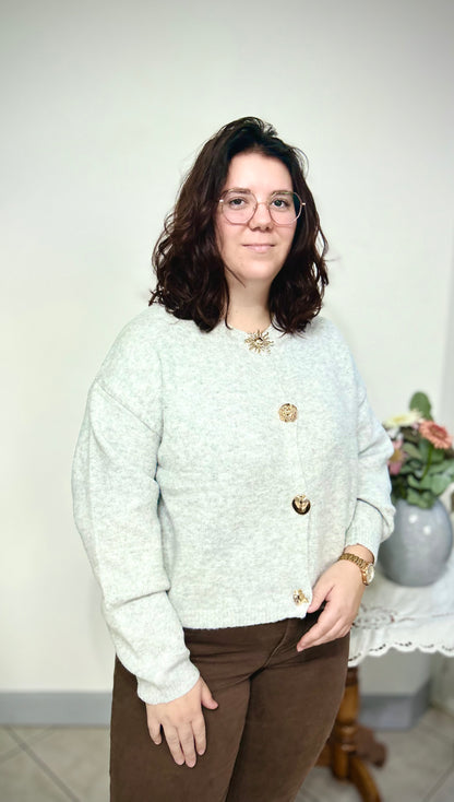 Gilet avec boutons fantaisie