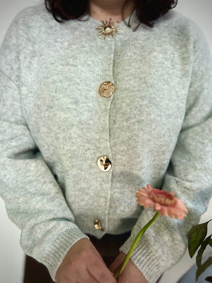 Gilet avec boutons fantaisie