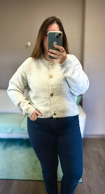 Gilet avec boutons fantaisie
