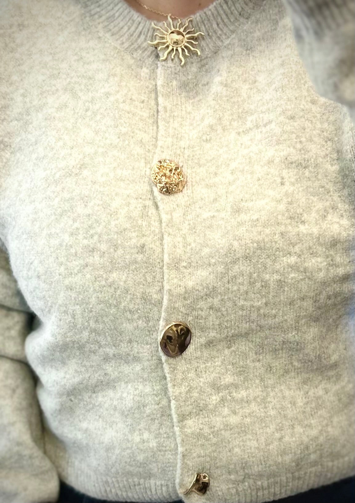 Gilet avec boutons fantaisie