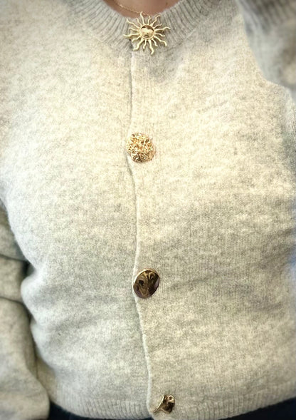 Gilet avec boutons fantaisie