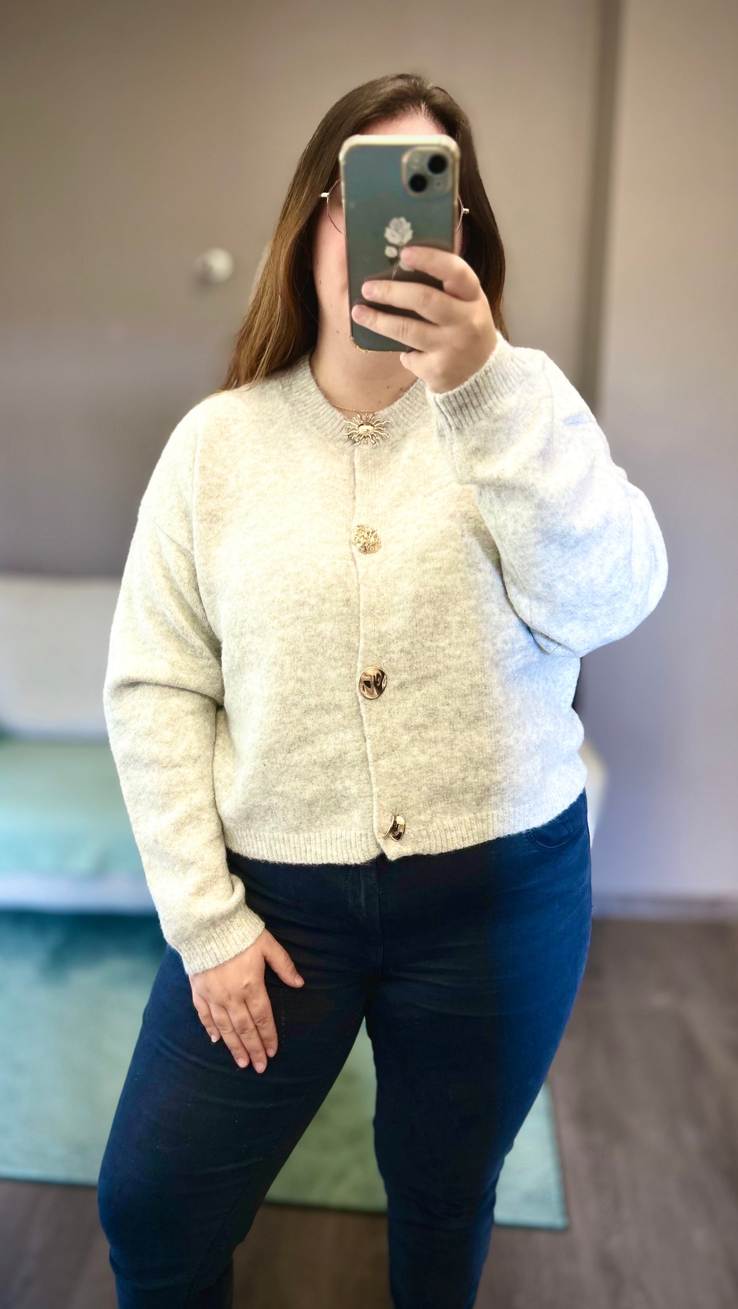 Gilet avec boutons fantaisie