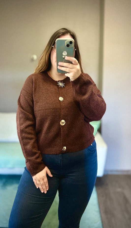 Gilet avec boutons fantaisie